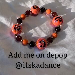 scary pumpkin a Halloween bracelet